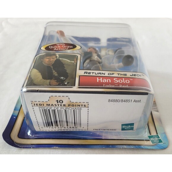 Star Wars Han Solo Endor Raid Action Figure 2002 Hasbro Saga New Sealed MOC ROTJ - Picture 3 of 4